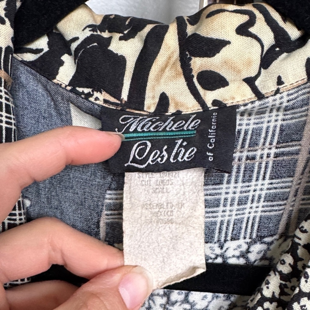 Vintage Patchwork Patterned Cardigan - image 2